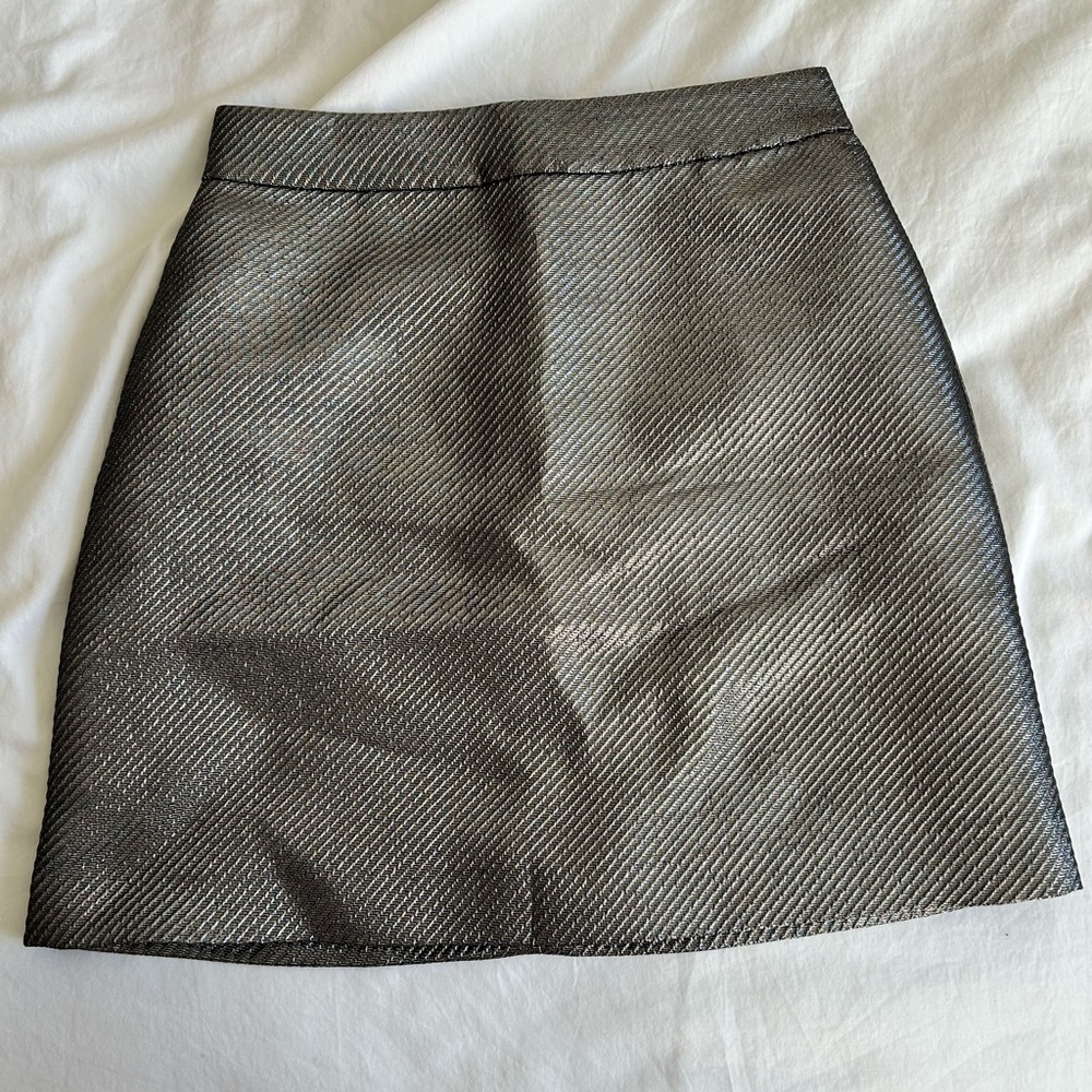 H&M silver mini skirt
